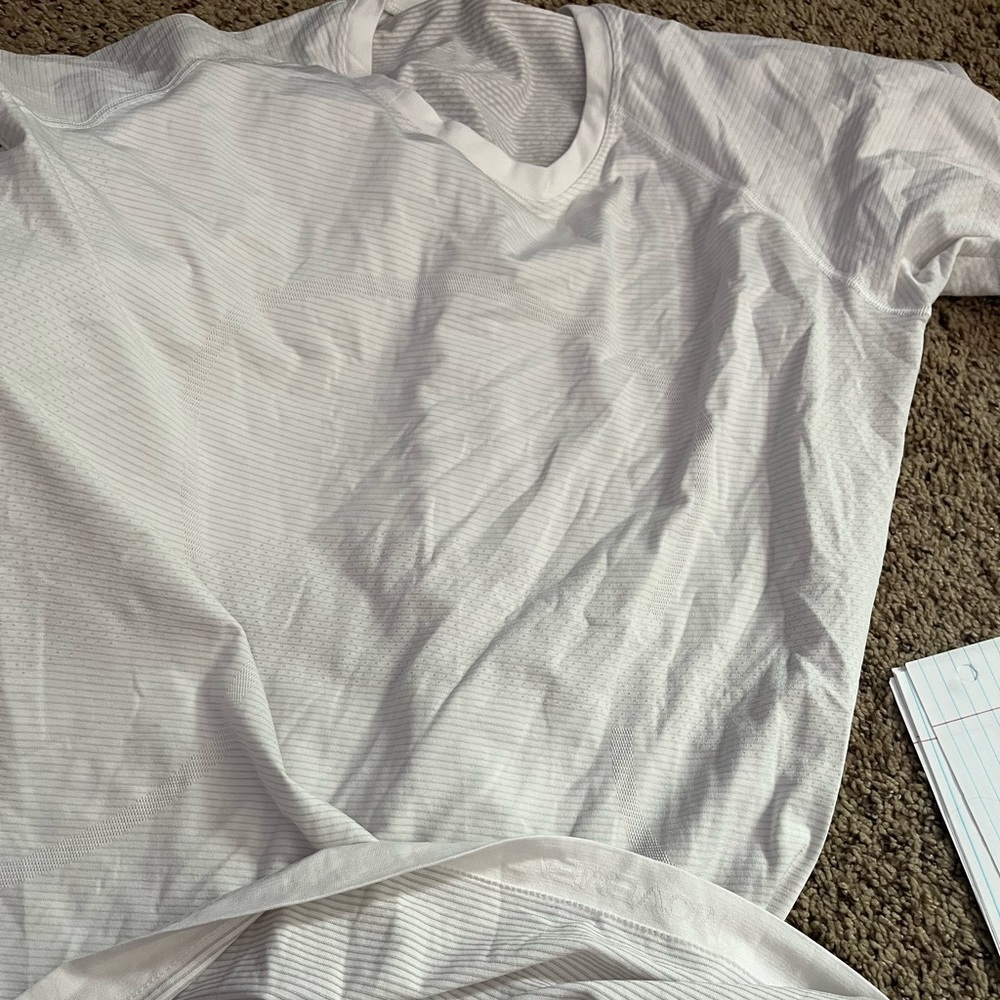 Lululemon white long sleeve shirt size 12. Worn once.